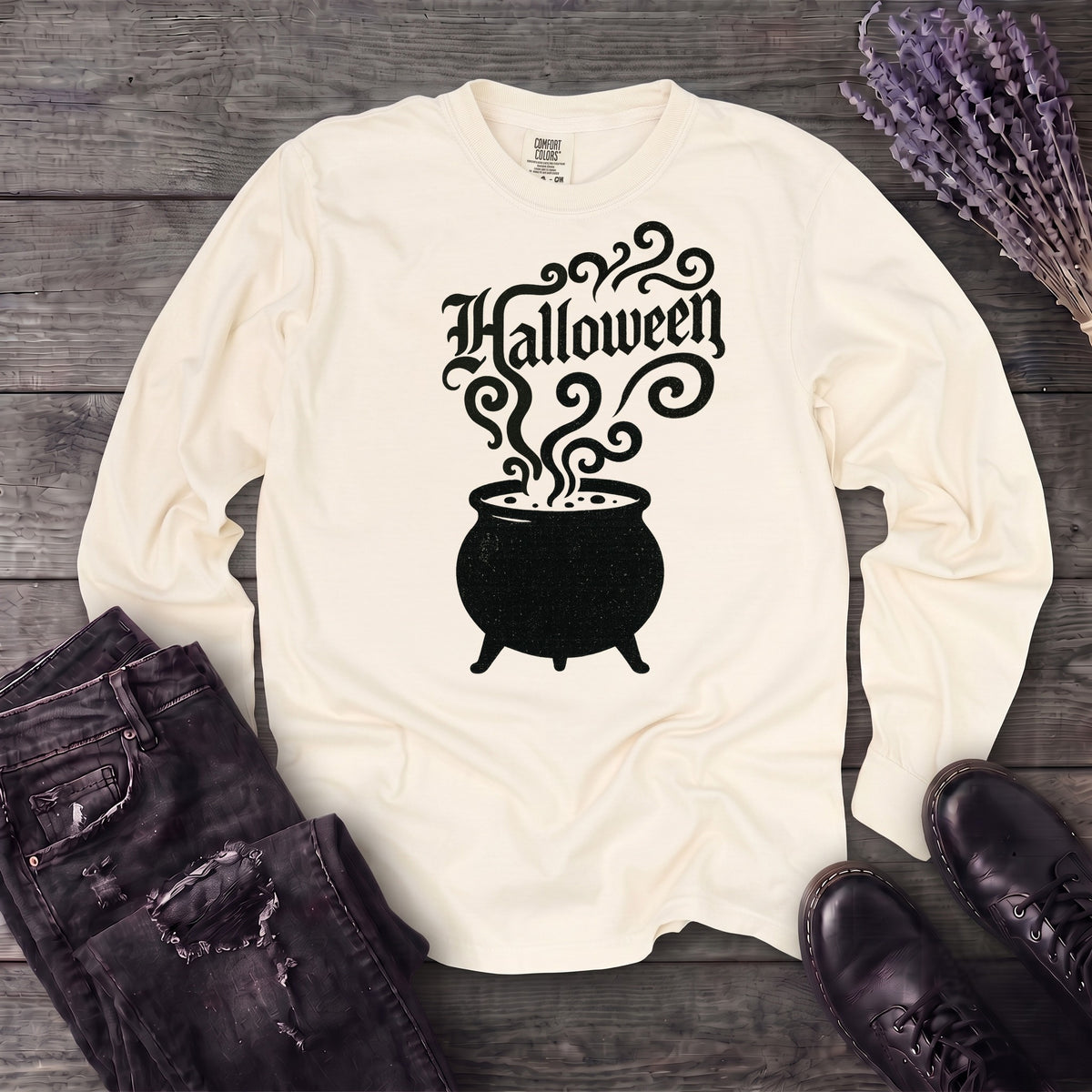 Halloween Cauldron Long Sleeve T-Shirt