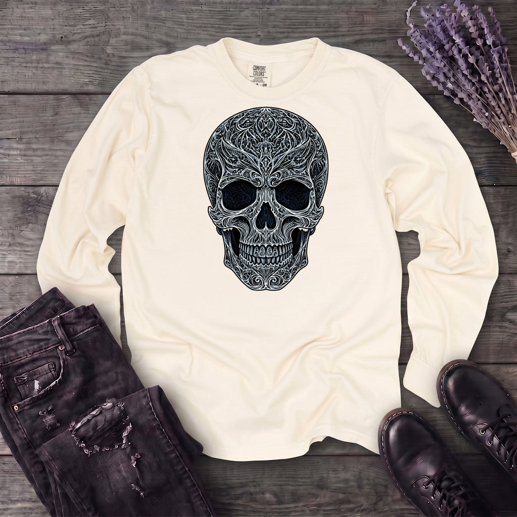 Filigree Skull Long Sleeve T-Shirt