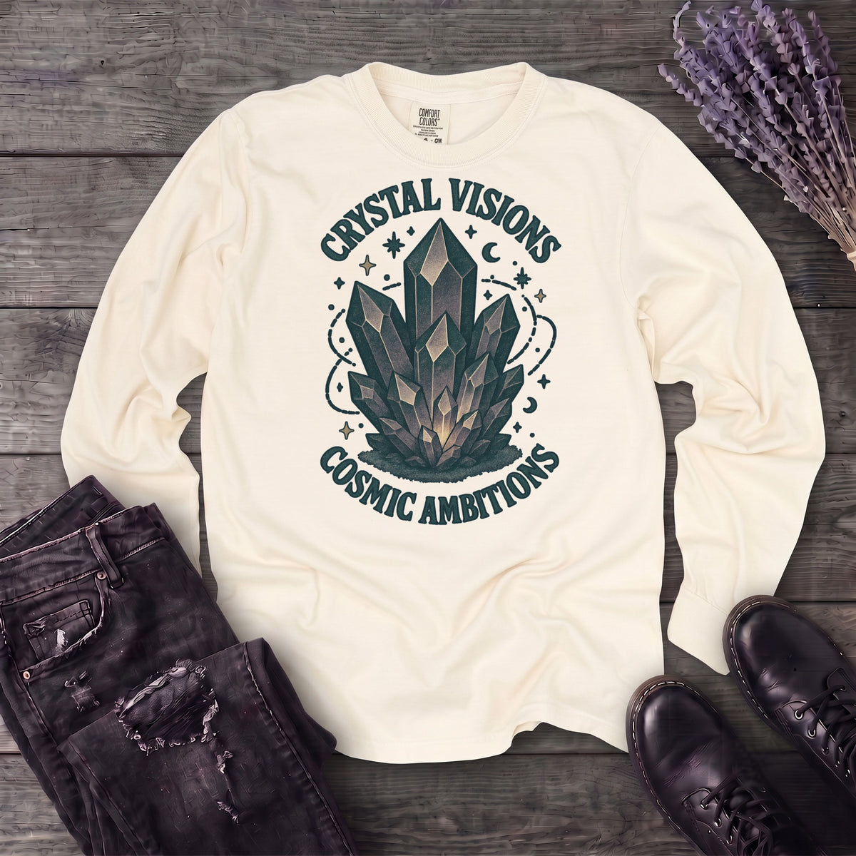 Crystal Visions Cosmic Ambitions Long Sleeve T-Shirt