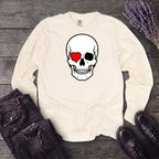 Heart Eye Skull Long Sleeve T-Shirt