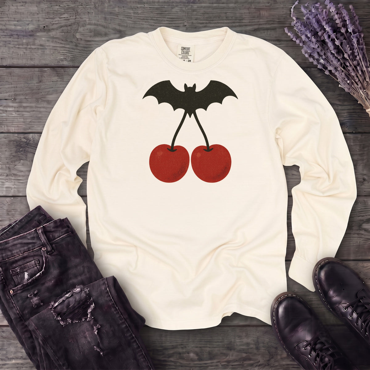 Bat Cherries Long Sleeve T-Shirt