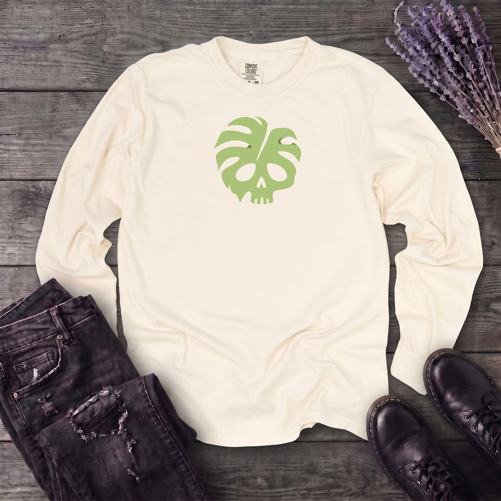 Monstera Skull Long Sleeve T-Shirt