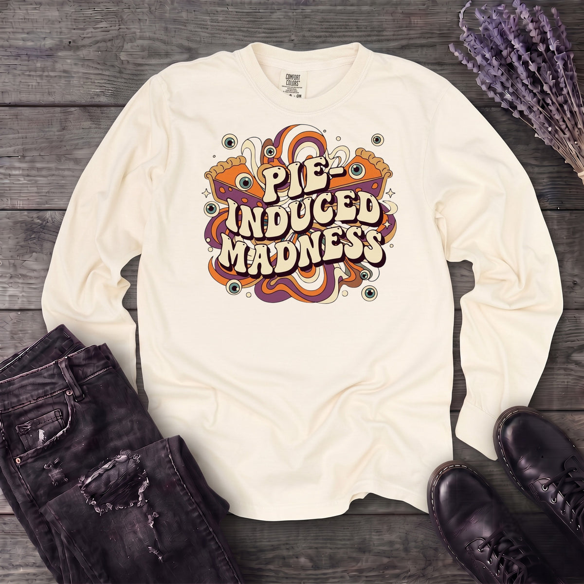 Pie Induced Madness Long Sleeve T-Shirt