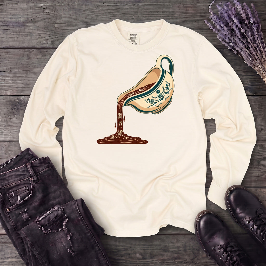 Skeleton Gravy Boat Long Sleeve T-Shirt