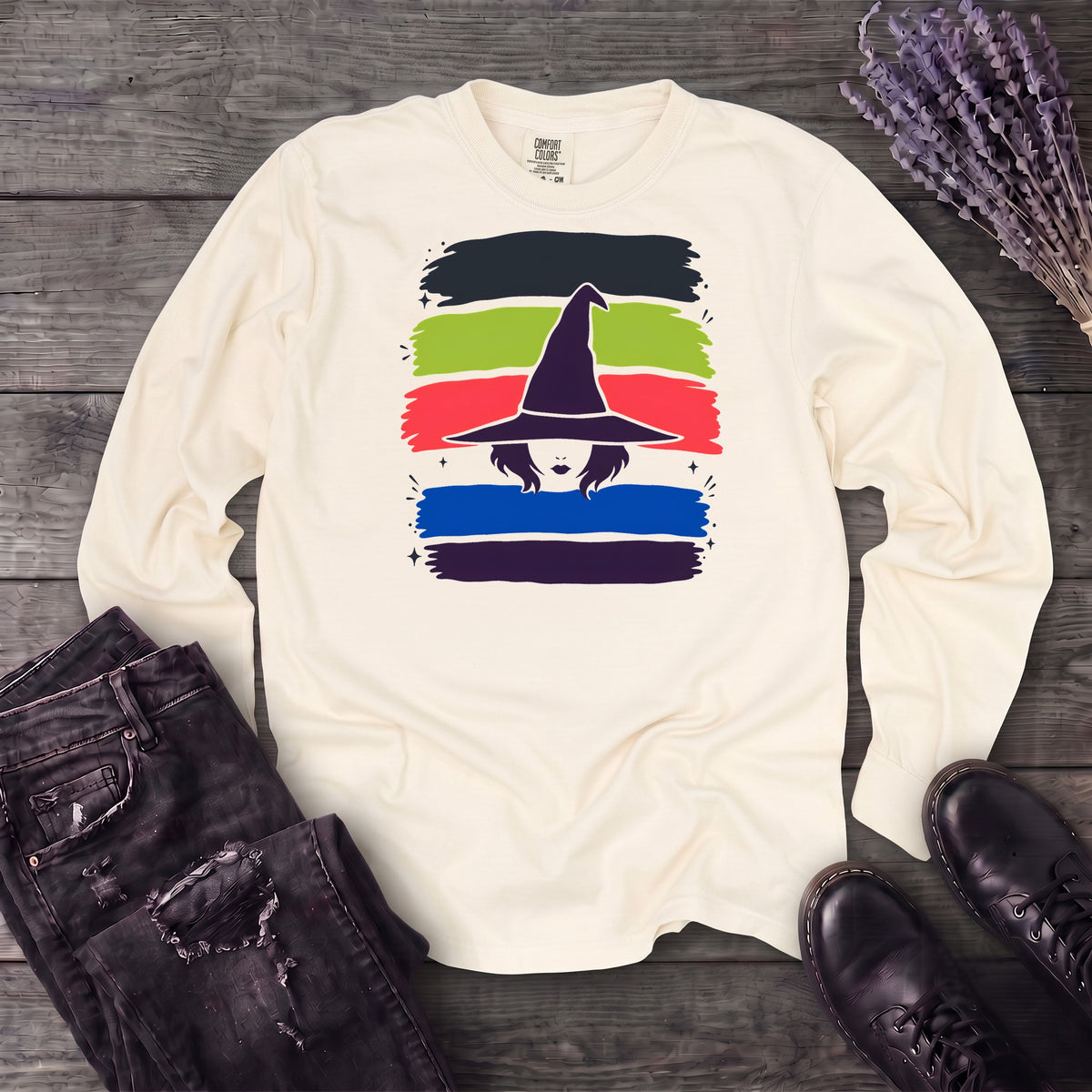 Witch Stripes Long Sleeve T-Shirt