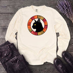 Black Cat Autumn Medallion Long Sleeve T-Shirt