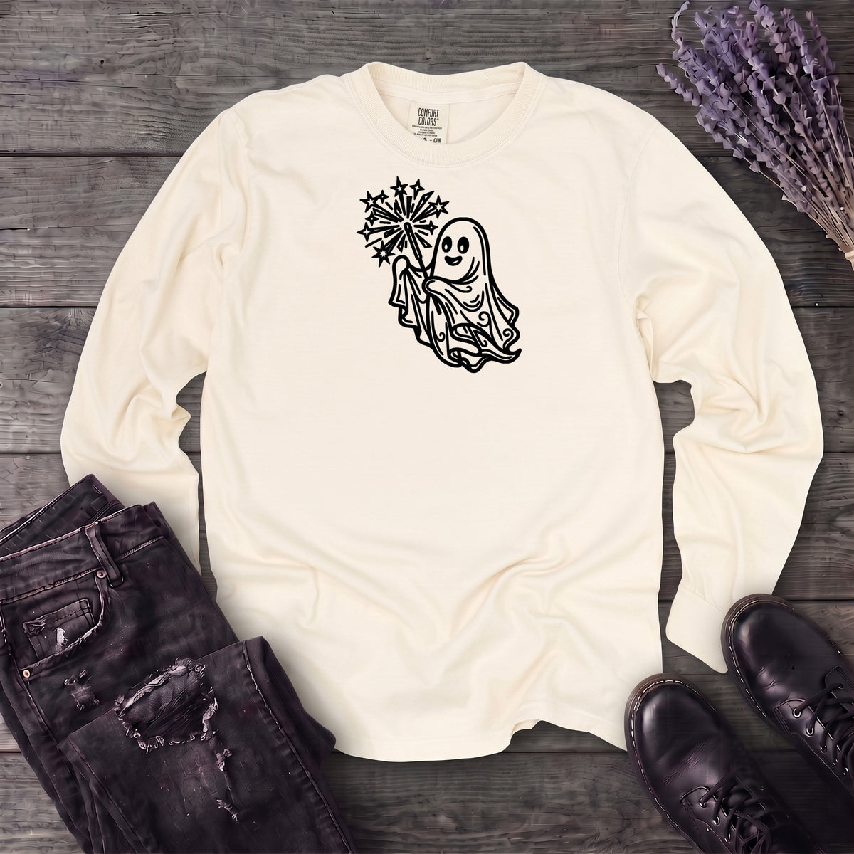 Ghost Sparkler Long Sleeve T-Shirt
