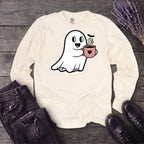 Ghost Heart Coffee Long Sleeve T-Shirt