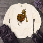 Caramel Apple Skull Long Sleeve T-Shirt