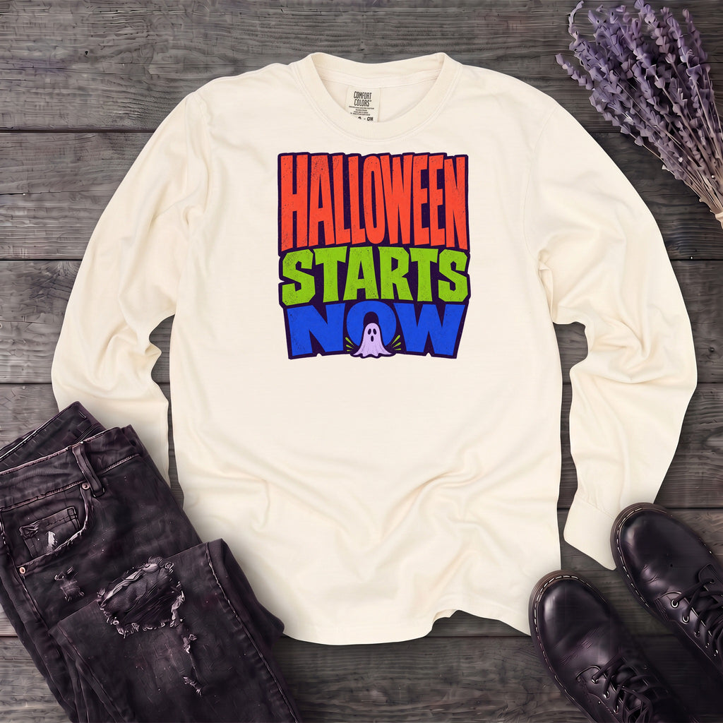 Halloween Starts Now Long Sleeve T-Shirt