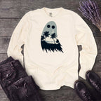 tropical ghost silhouette Long Sleeve T-Shirt