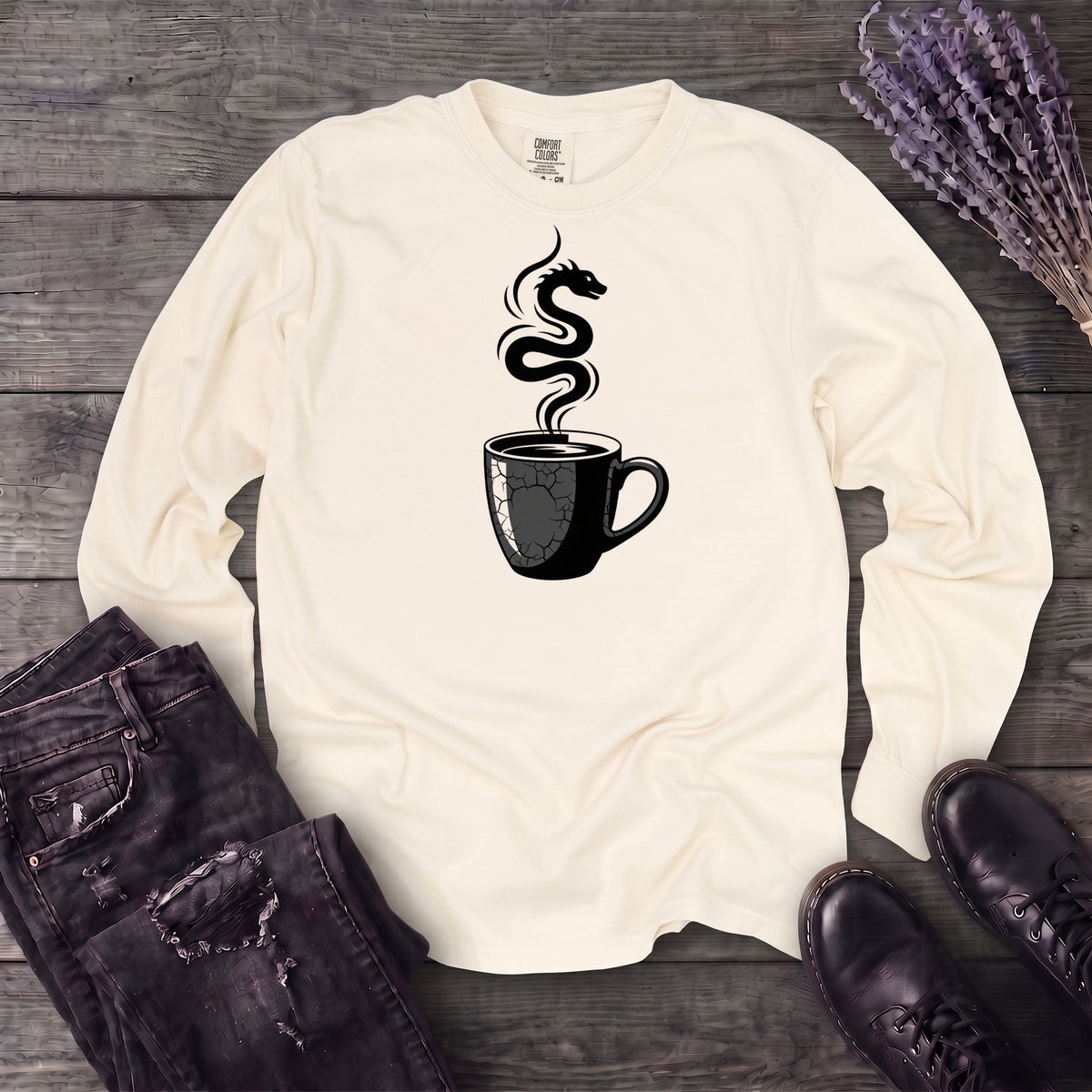 Dragon Coffee Long Sleeve T-Shirt