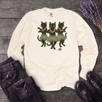 Hula Black Cat Trio Long Sleeve T-Shirt