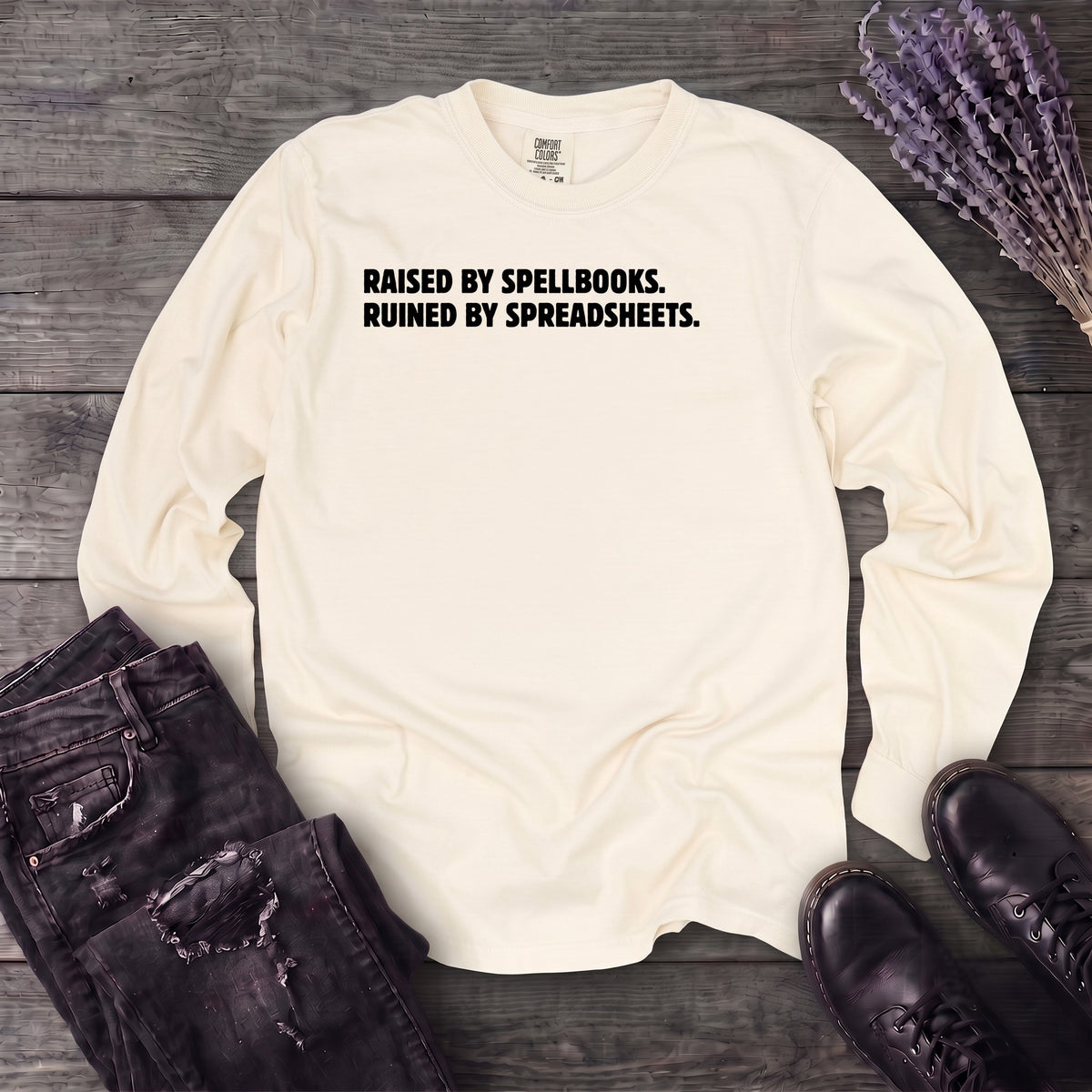 Spellbooks and Spreadsheets Long Sleeve T-Shirt