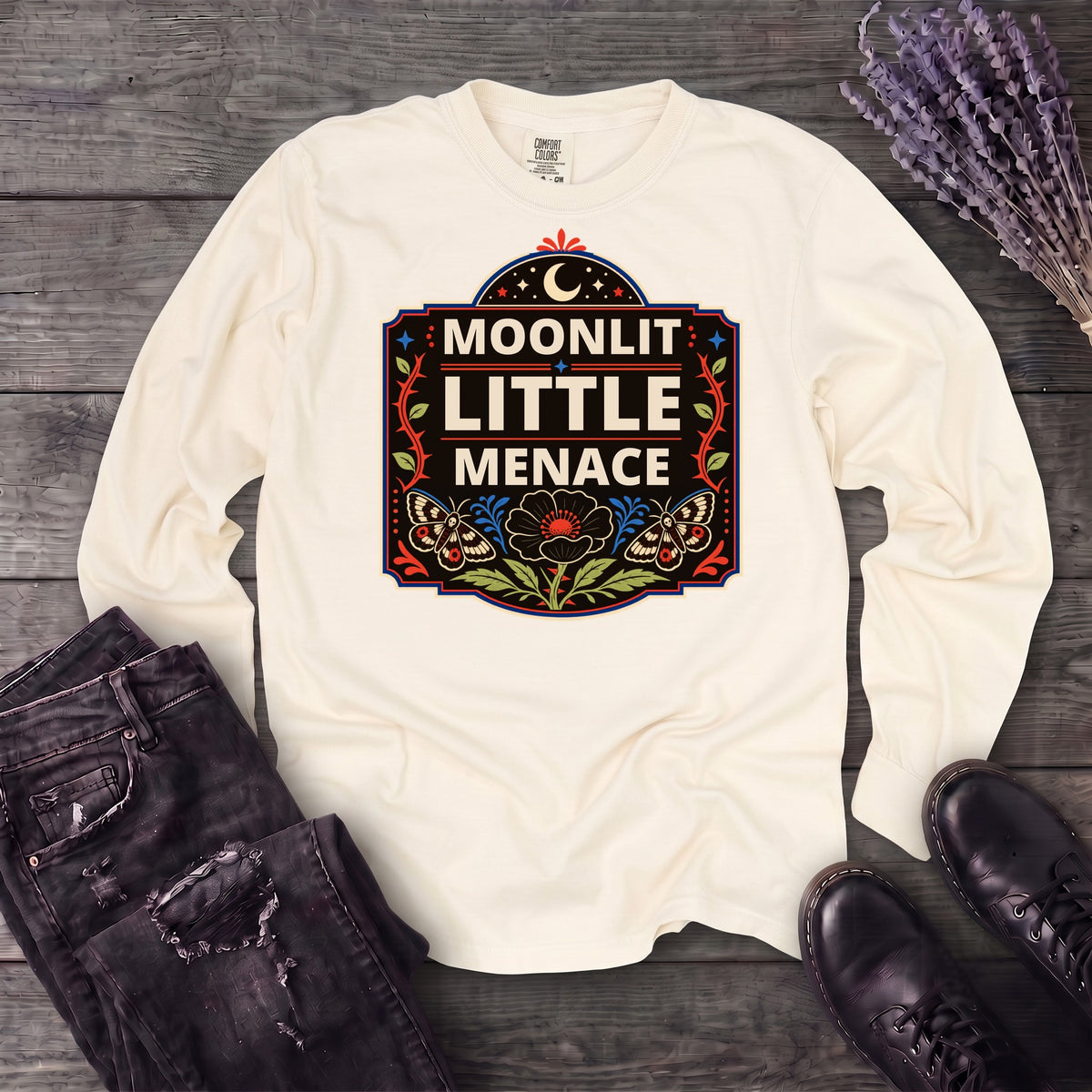 Moonlit Little Menace Long Sleeve T-Shirt