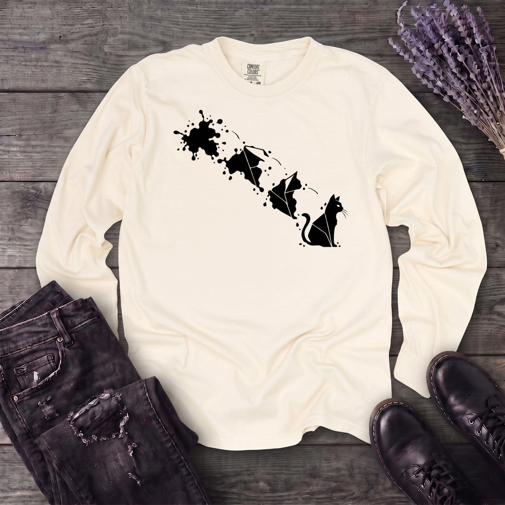 Inkblot Cat Long Sleeve T-Shirt