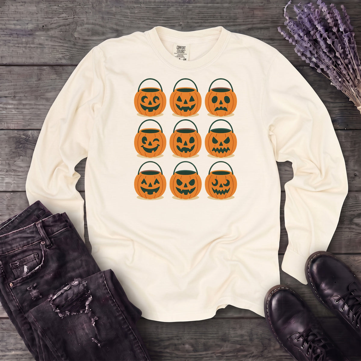 Bucket Grid Long Sleeve T-Shirt