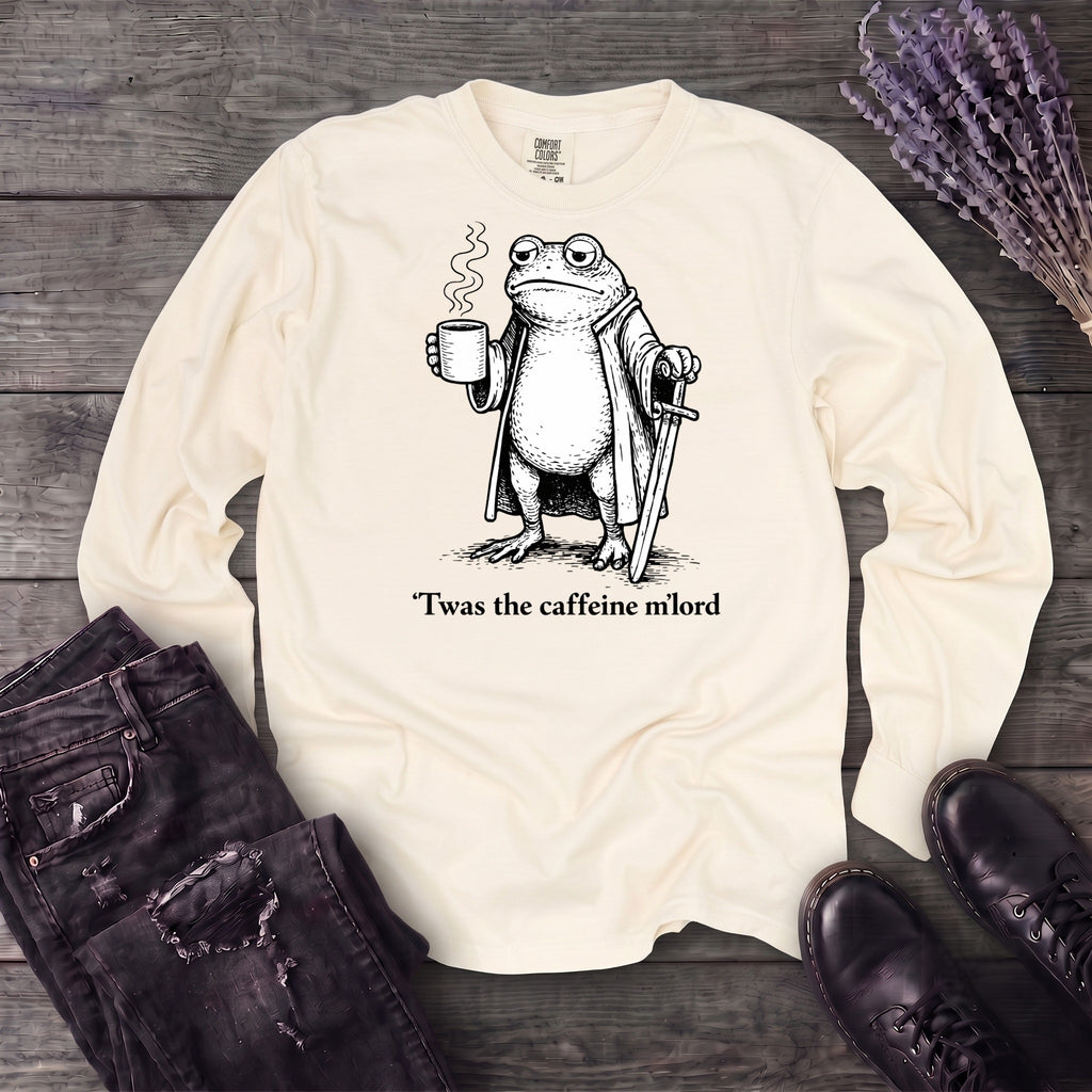 Twas The Caffeine Long Sleeve T-Shirt