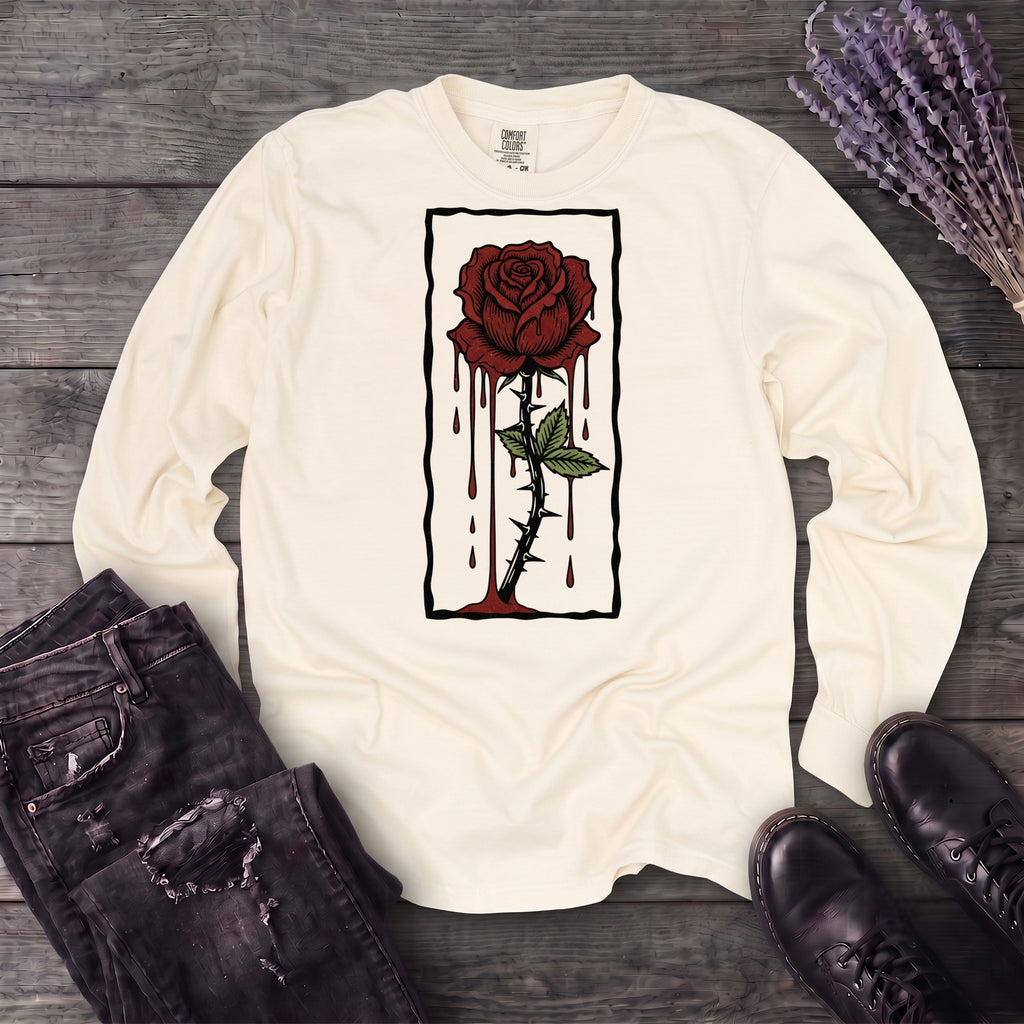 dripping rose Long Sleeve T-Shirt