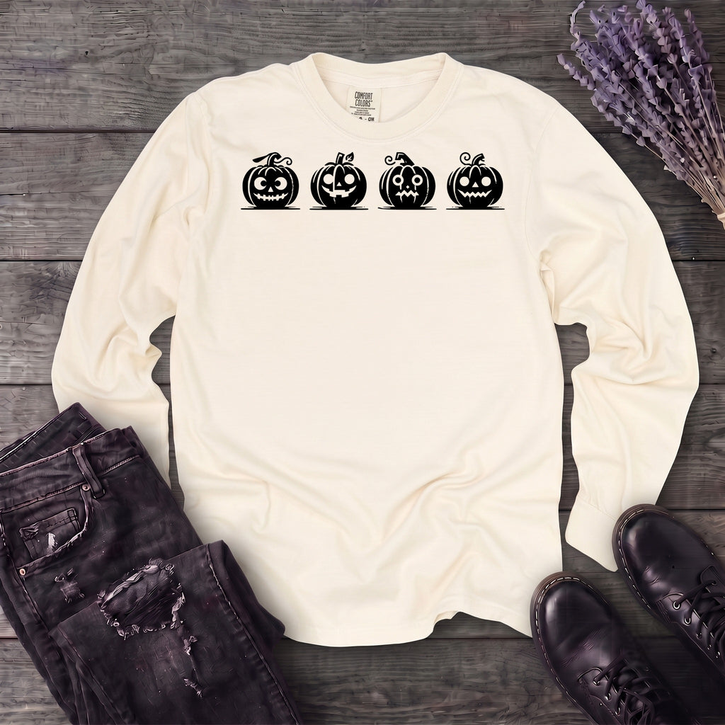 Four Jack-O-Lanterns Long Sleeve T-Shirt