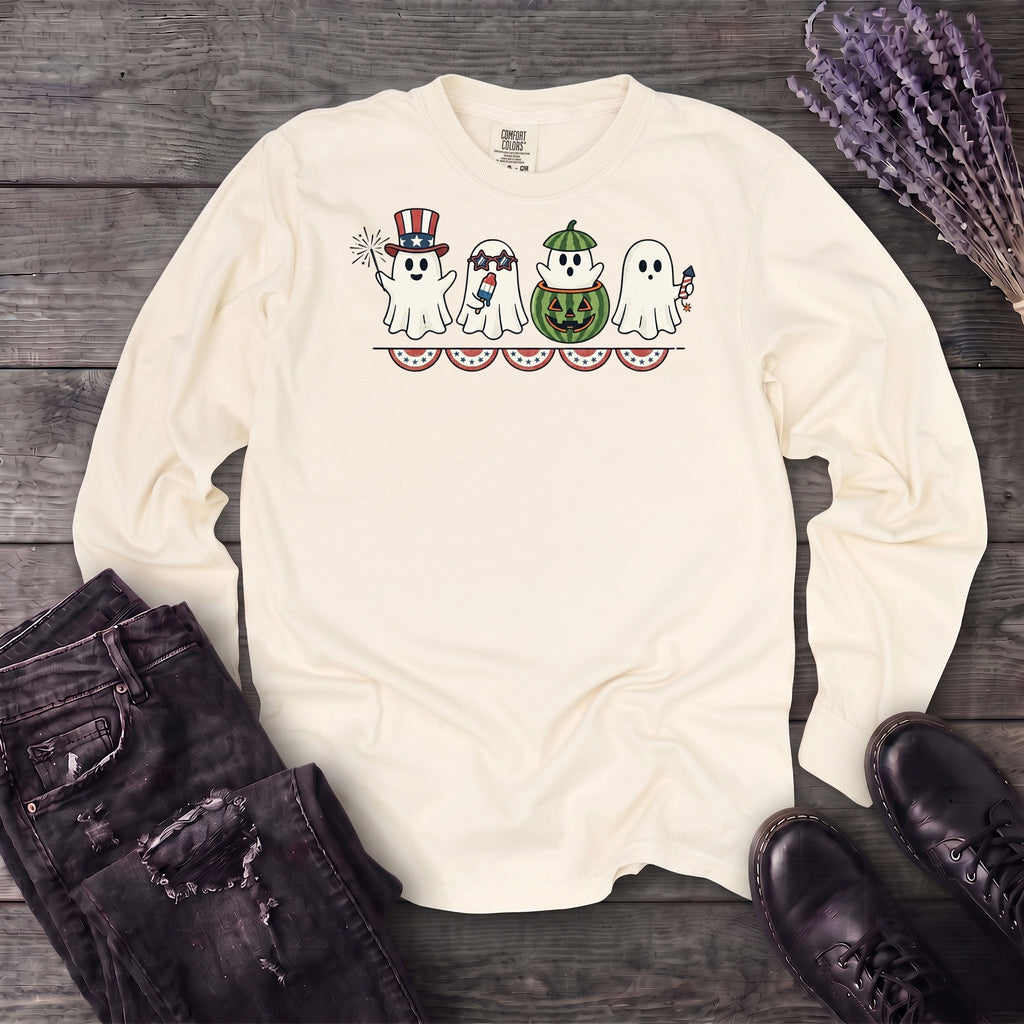 July 4th Ghosts Long Sleeve T-Shirt