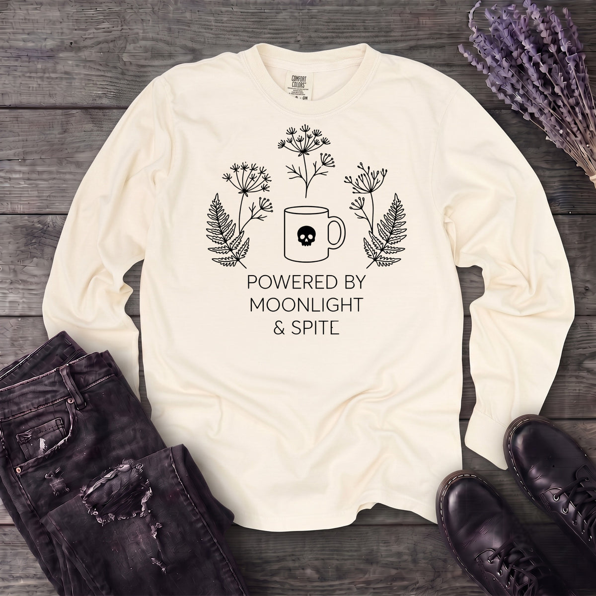 powered by moonlight & spite Long Sleeve T-Shirt