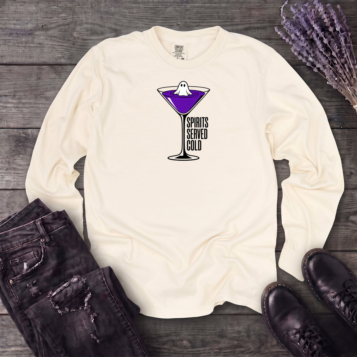 Spirits Served Cold Long Sleeve T-Shirt