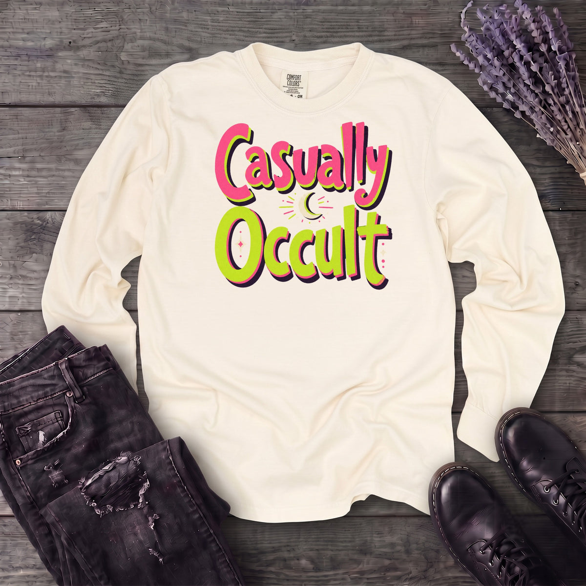 Bright Casually Occult Long Sleeve T-Shirt
