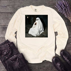 sheet ghost iced coffee curb meme Long Sleeve T-Shirt