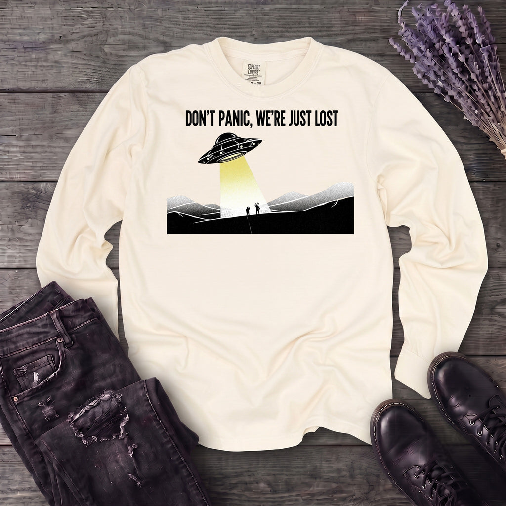 Dont Panic Were Lost Long Sleeve T-Shirt