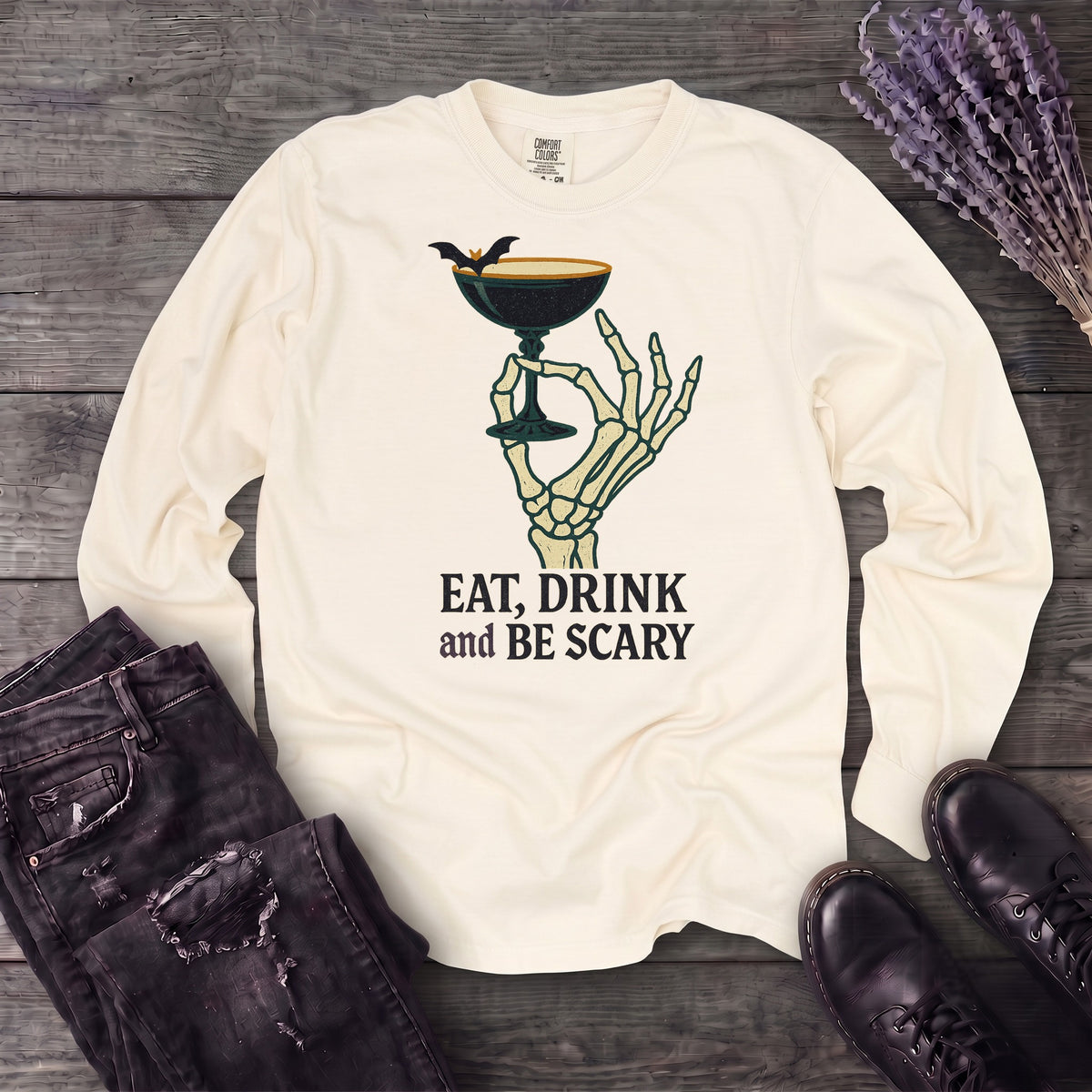 Eat Drink And Be Scary Long Sleeve T-Shirt
