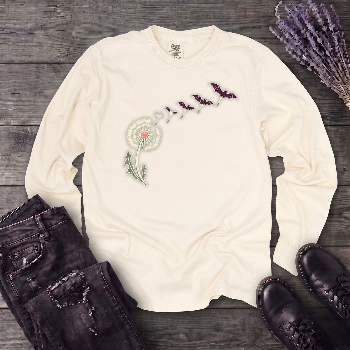 Dandelion Bats Long Sleeve T-Shirt