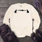 Cat Moon Phases Long Sleeve T-Shirt