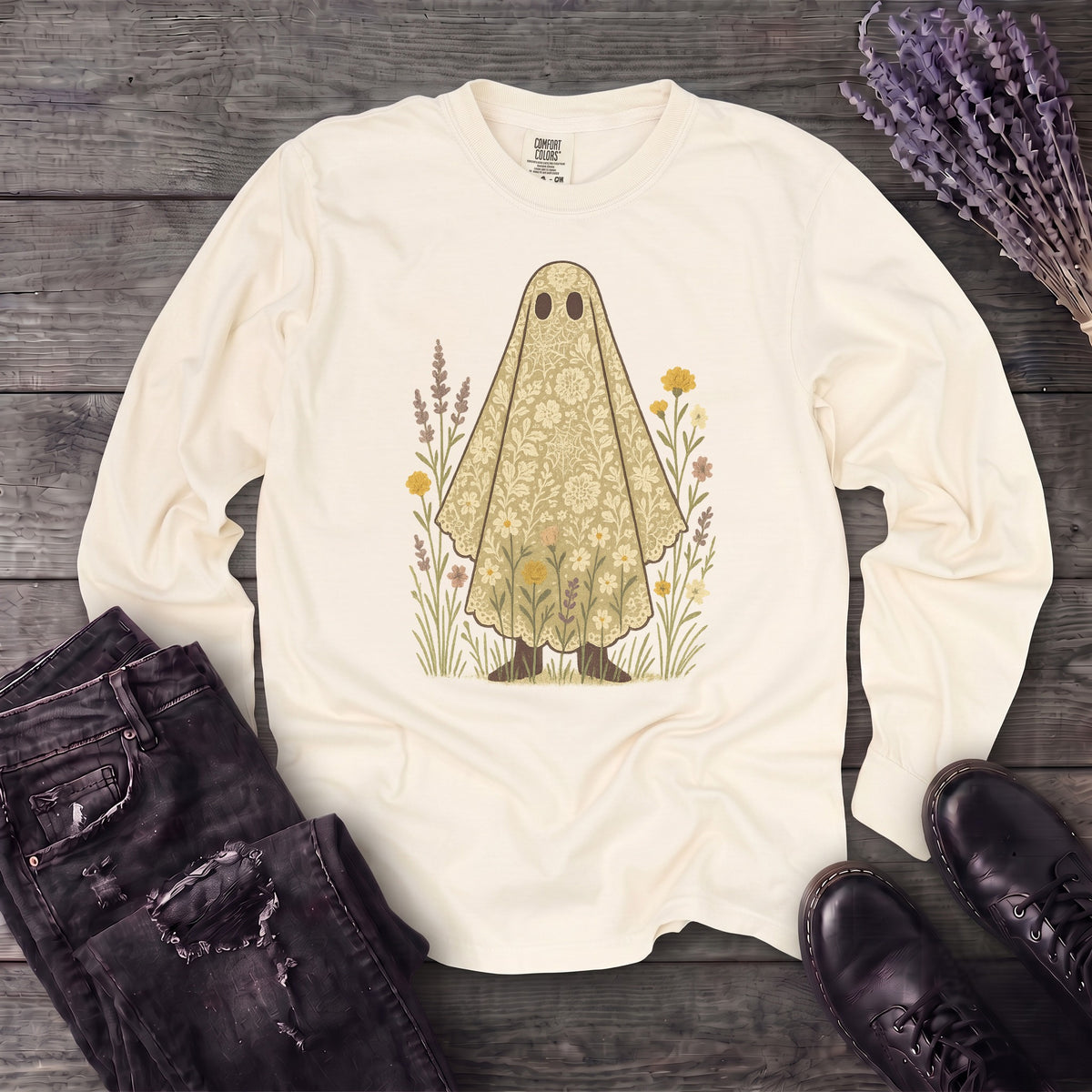 lace ghost Long Sleeve T-Shirt
