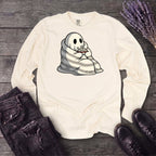 Movie Night Ghost Long Sleeve T-Shirt