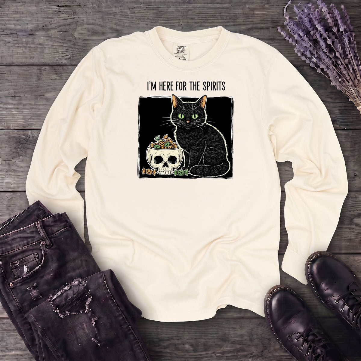 Here For The Spirits Long Sleeve T-Shirt