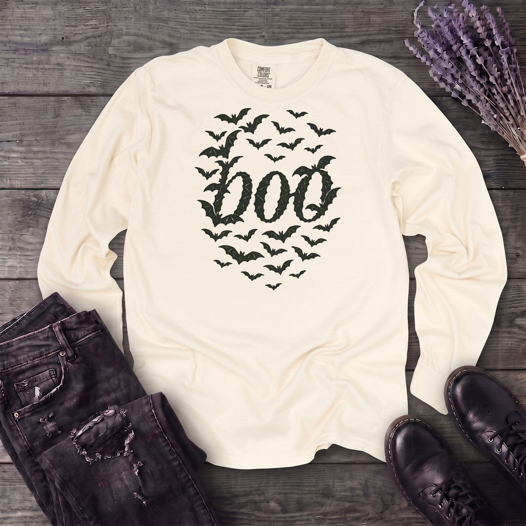 Bats Form Boo Long Sleeve T-Shirt