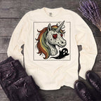 grunge zombie unicorn Long Sleeve T-Shirt
