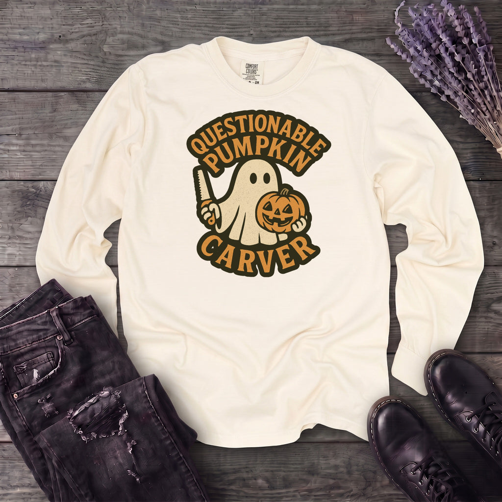Questionable Pumpkin Carver Long Sleeve T-Shirt