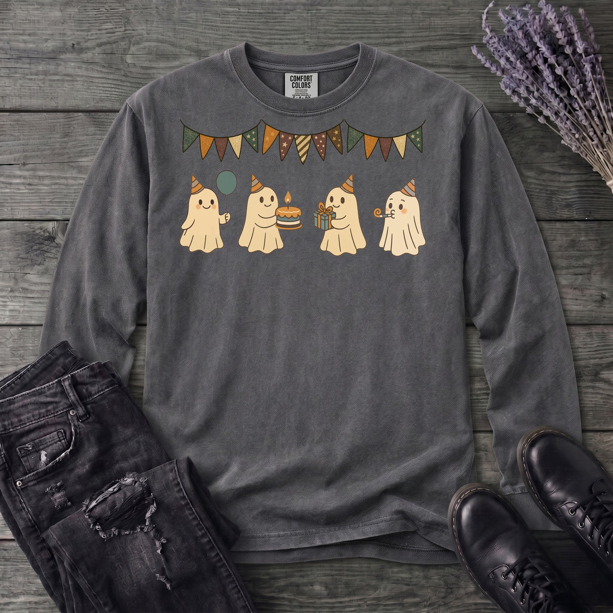 ghost birthday party Long Sleeve T-Shirt