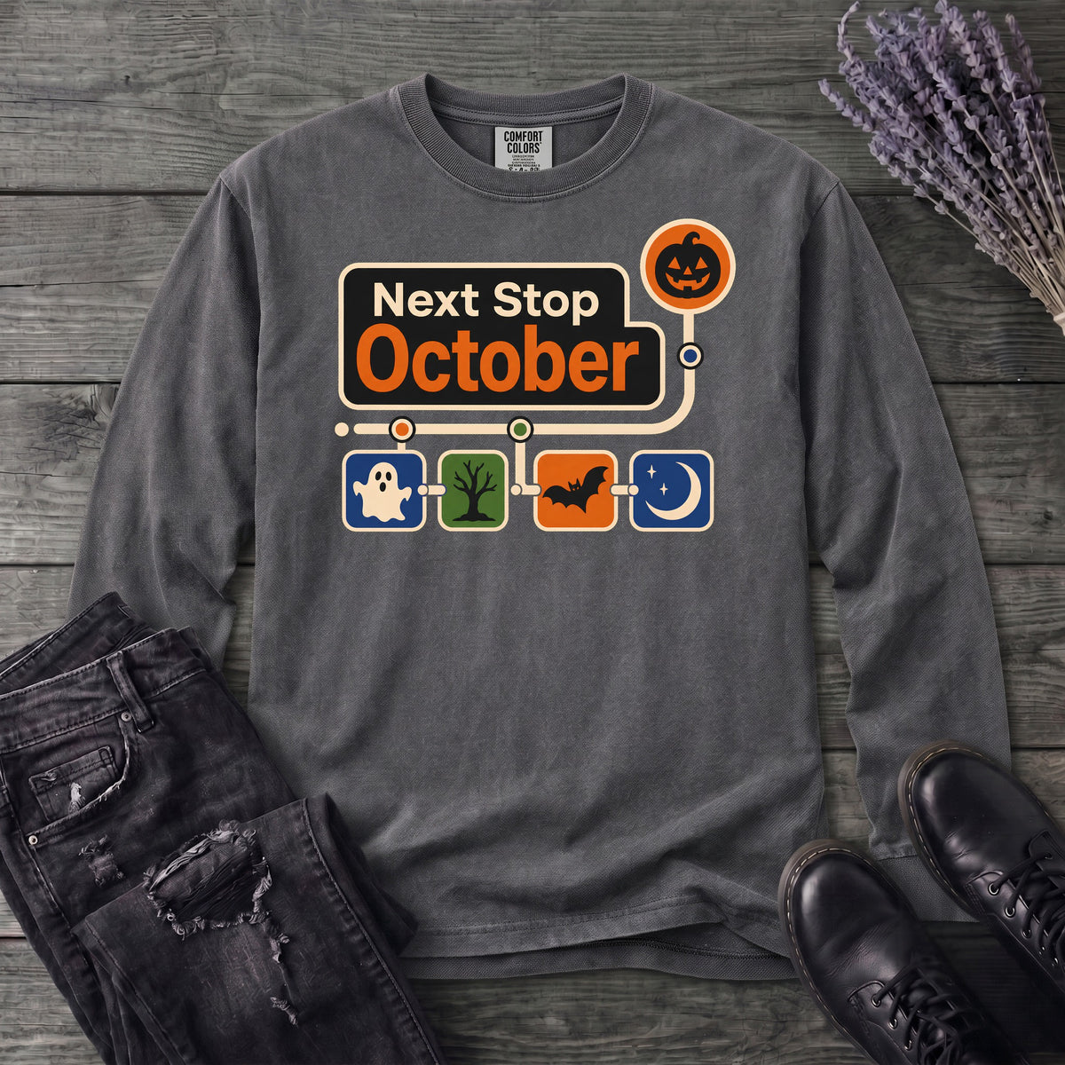 Next Stop October Long Sleeve T-Shirt