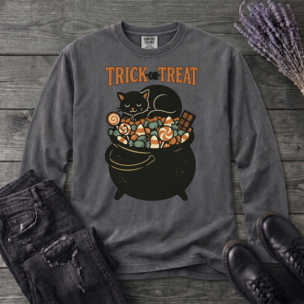 Trick Or Treat Candy Cauldron Long Sleeve T-Shirt
