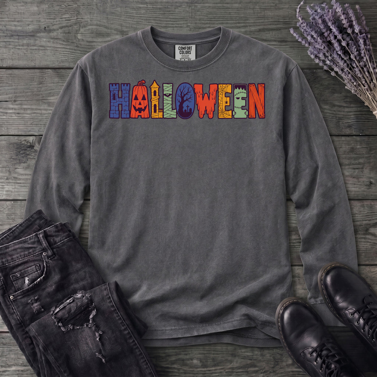 Halloween Icons Long Sleeve T-Shirt