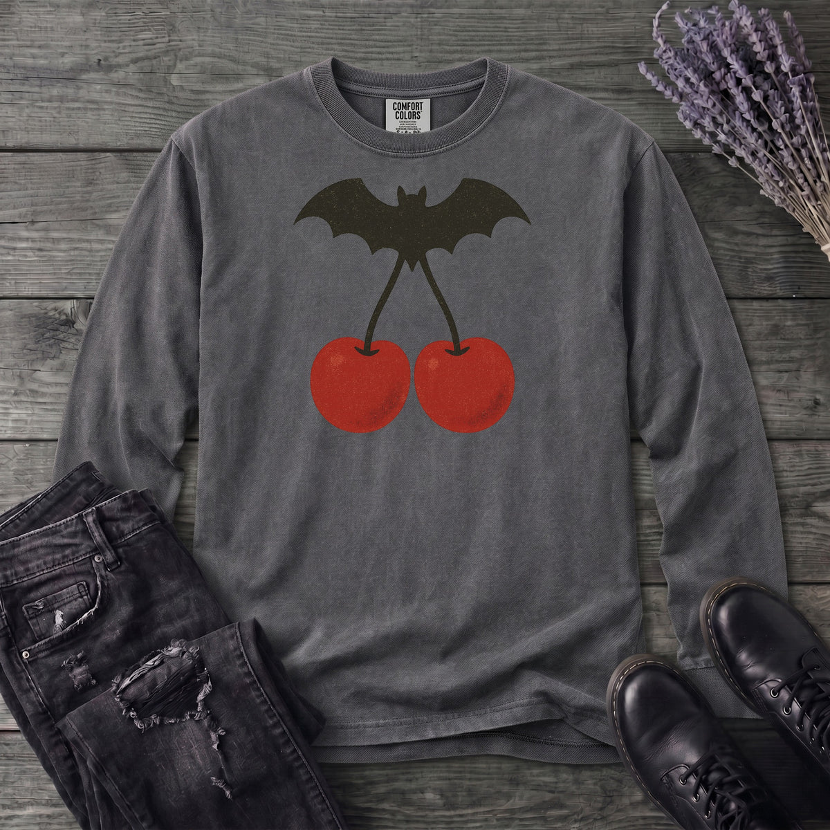 Bat Cherries Long Sleeve T-Shirt