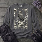 Raven Skull Card Long Sleeve T-Shirt