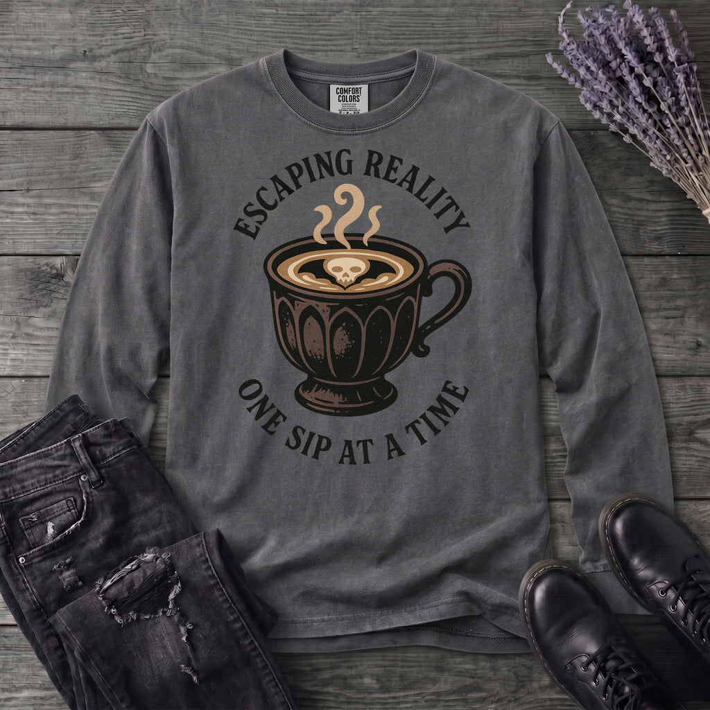 Escaping Reality One Sip At A Time Long Sleeve T-Shirt