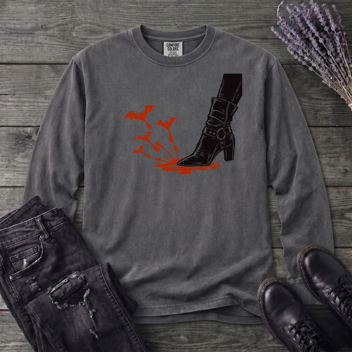 Crimson Stomp Long Sleeve T-Shirt