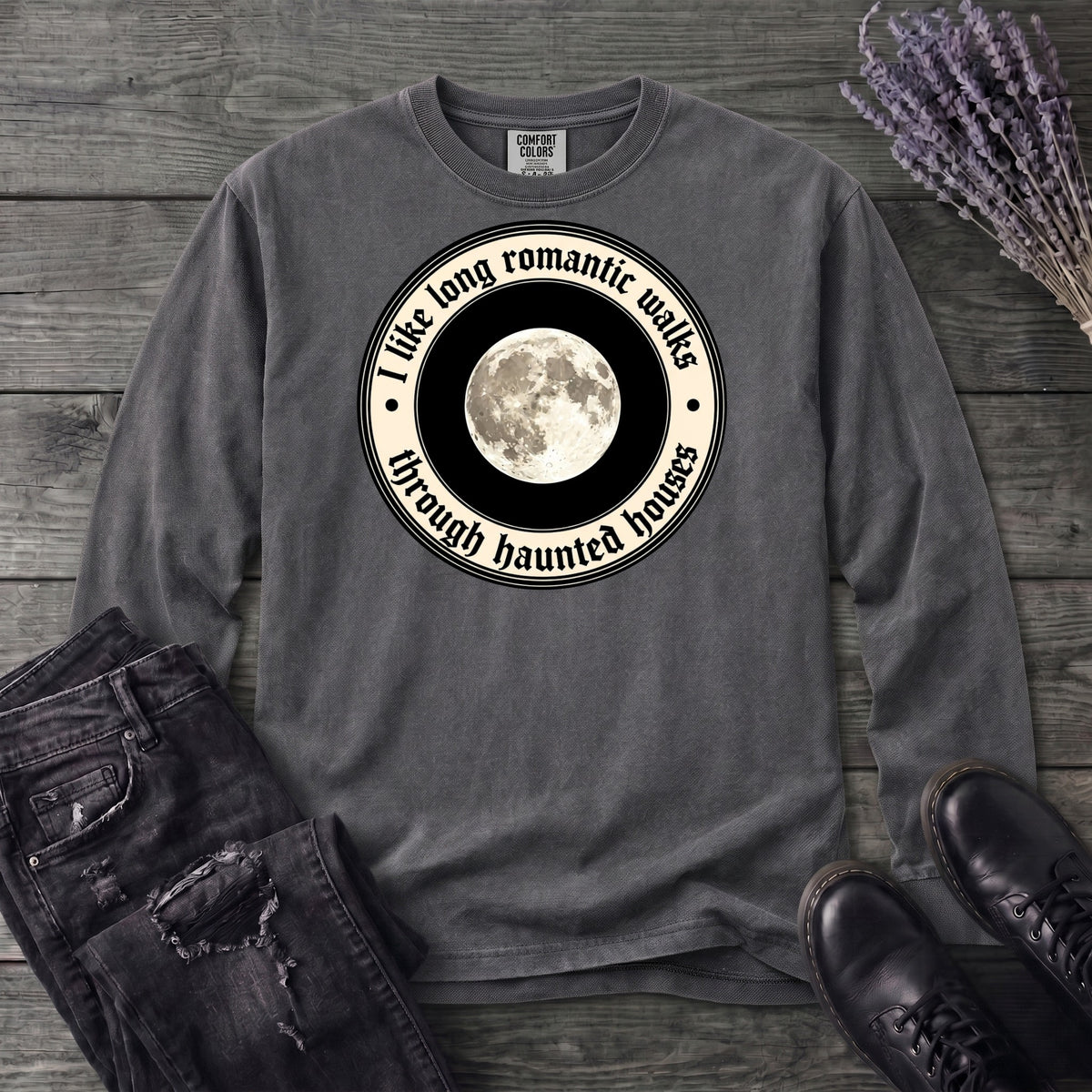 Long Romatic Walks Haunted House Long Sleeve T-Shirt