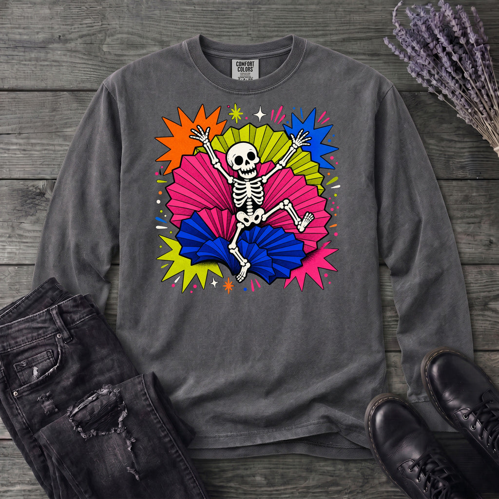 Festive Skeleton Long Sleeve T-Shirt
