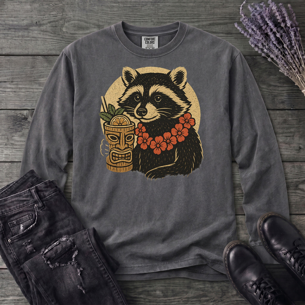 Raccoon Tiki Long Sleeve T-Shirt